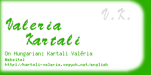 valeria kartali business card