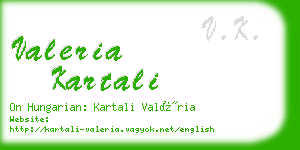 valeria kartali business card